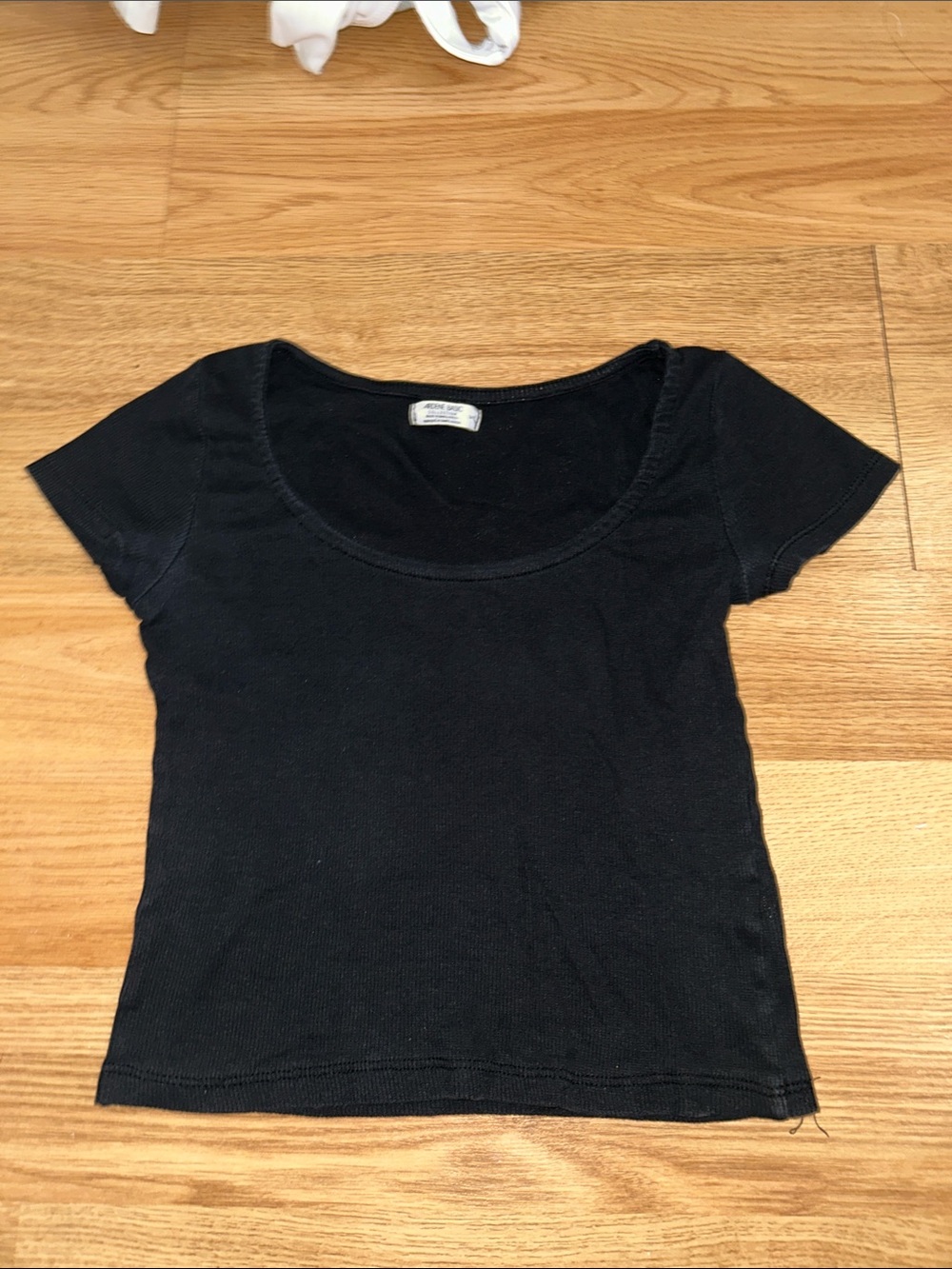 Ardene Black Scoop Neck Short Sleeve Tee